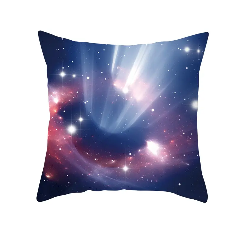Custom Throw Pillow Cover Blue Galaxy Nebula Pattern Decorative Pillow Case Pillow Cover Cushion Cover