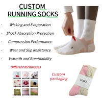 Calcetines Deportivos Personalizados para Correr y Ciclismo con Logotipo, Calcetines Transpirables para Ciclismo