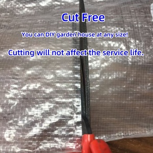Telo in Plastica Anti-Pioggia Acida, <span class=keywords><strong>Film</strong></span> per Serra Intrecciato Trasparente 200 Micron, Impermeabile, Protezione UV, <span class=keywords><strong>Film</strong></span> Plastico per Agricoltura - Product Image 3