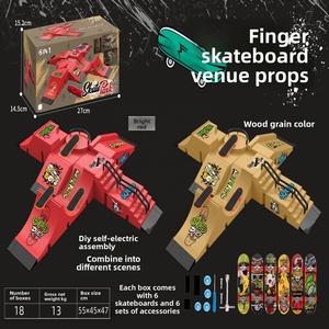 Rampe de skateboard pour doigts, modèle de scène, accessoires de <span class=keywords><strong>skatepark</strong></span>, nouveauté, ensemble de jouets créatifs pour enfants, âges 7-14, à assembler - Product Image 2