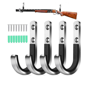 Scaffale per pistola in metallo supporto per pistola a <span class=keywords><strong>parete</strong></span> con imbottitura morbida appendiabiti per tiro con l'arco - Product Image 6