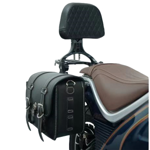 Système de dossier pliable pour moto TORST T01 en aluminium noir et cuir PU pour Zongshen Youmi 125/YOMI, garantie 1 an - Product Image 1