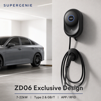 Borne de recharge murale intelligente personnalisée pour véhicules électriques 22 kW Type 2 avec programmation via application et courant réglable