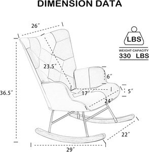 Fauteuil inclinable confortable épaissi en bois pingouin chaise berçante salon chambre balcon maison loisirs paresseux canapé Style pour simple - Product Image 2