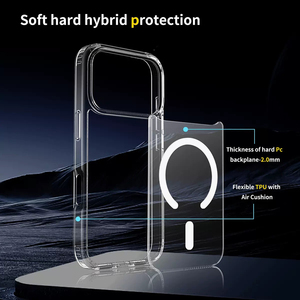 Funda Magnética Resistente para iPhone 15 Pro Max, Carcasa Gruesa de TPU y PC, Compatible con Carga Inalámbrica, Antigolpes para iPhone 17/16/15 - Product Image 3