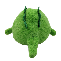 Usine de vente chaude sur mesure ronde en peluche douce oreiller en peluche dino de haute qualité