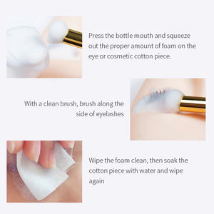 Shampoo moussant blanc de haute qualité à base d'extraits végétaux sans huile Dragon Wholesale 60 ml, nettoyant pour cils, flacon avec logo personnalisé, démaquillant pour cils - Product Image 3