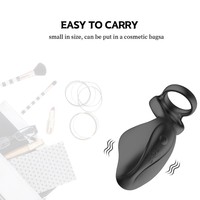 Anneau vibrant pour pénis en ABS souple et silicone de qualité alimentaire, étanche, pour stimulation masculine, autonomie de 90 minutes, noir