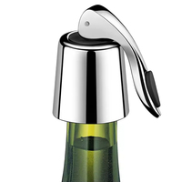 Bouchon de bouteille de vin en acier inoxydable réutilisable de haute qualité, durable, facile à nettoyer, avec bouchon en silicone