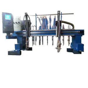 Máquina de corte oxy-combustível da tira da placa de aço cnc para a linha de produção da estrutura de aço