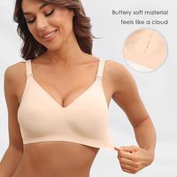 Soutiens-gorge d'allaitement sans couture pour l'allaitement, soutien-gorge de maternité doux sans armatures pour le sommeil, tailles régulières et grandes tailles