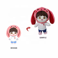 Fabricant de peluches, faible MOQ, figurine d'anime personnalisée, poupée en peluche, 10 cm, 20 cm, 30 cm, poupée en coton Kpop, personnalisez votre propre design