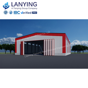China vorgefertigte Stahl konstruktion Hangar vorgefertigte Flugzeugs chuppen anpassbare Lager für Flugzeug in den USA gebaut - Product Image 6