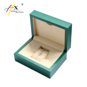 Fabricantes al por mayor Gran marca Diseño único Lugar <span class=keywords><strong>para</strong></span> poner Tarjeta DE GARANTÍA <span class=keywords><strong>Caja</strong></span> de reloj de madera de cuero verde <span class=keywords><strong>para</strong></span> hombres - Product Image 4