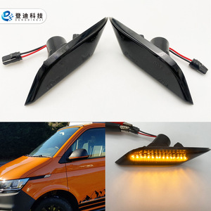 Intermitentes Laterales para Volkswagen Transporter VI T6, Carcasa Negra, Luz Amarilla, Pieza OEMW PZ658 - Product Image 1