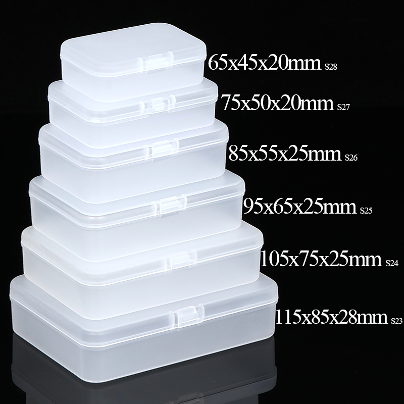 Boîtier PP givré rectangulaire