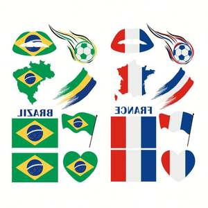 Autocollants personnalisés pour les fans de football - Tatouages temporaires pour les matchs de football et le soutien des équipes - Product Image 4