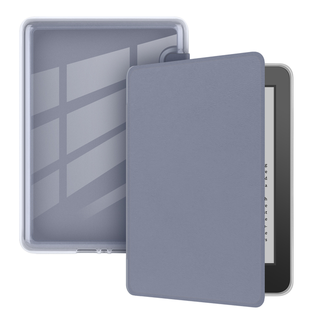Crystal Shell Transparent Back Shell Cover Smart Auto Wake Sleep Funtion Case for Kindle Paperwhite 3 4 6" Kindle Paperwhite