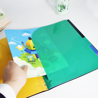 A4 órgano documento bolso Multi-capa carpeta estudiante prueba de carpeta de papel de cubierta de expansión bolsa de suministros de oficina de papelería