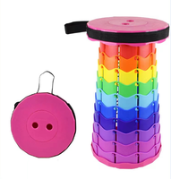 Nouveau tabouret Portable pliable rond solide léger tabouret pliable télescopique pour adultes Camp tabouret de Camping pliant