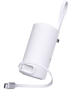 Banque d'alimentation de voyage avec prise ca rabattable 5000mAh 30W charge rapide câble rétractable chargeur compact pour voyage d'affaires à l'hôtel - Product Image 1