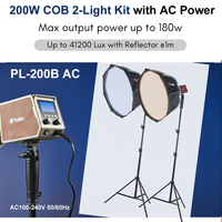 Kit d'éclairage vidéo TOLIFO PL-200B AC 200W à 2 lumières, éclairage continu pour la photographie avec boîte à lumière de 60 cm et support, kit d'éclairage de studio bicolore