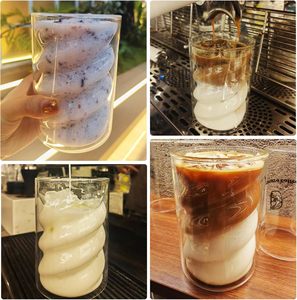 Ensemble de tasses à café en <span class=keywords><strong>verre</strong></span> à <span class=keywords><strong>double</strong></span> <span class=keywords><strong>paroi</strong></span> 400 ml 4 pièces 4 cuillères Résistantes à la chaleur Design moderne pour cappuccino/<span class=keywords><strong>latte</strong></span> <span class=keywords><strong>macchiato</strong></span> - Product Image 5