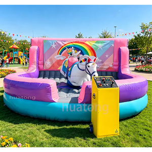 <span class=keywords><strong>Taureau</strong></span> <span class=keywords><strong>mécanique</strong></span> gonflable commercial pour enfants, avec tête de sécurité en mousse souple Sofolex et 3 animaux interchangeables, idéal pour la <span class=keywords><strong>location</strong></span> événementielle - Product Image 1