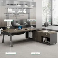 Meubles de bureau modernes, design de bureau en bois, bureau de direction, bureau de direction de luxe
