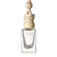 Vente en gros de flacons diffuseurs de parfum pour voiture classiques miniatures de 8 ml en verre avec bouchon à vis et bouchon en bois pour masque facial, soin de la peau, sérum, huiles essentielles