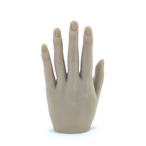 Main de mannequin souple en plastique pour ongles à flexion réglable pour la fourniture d'outils à ongles