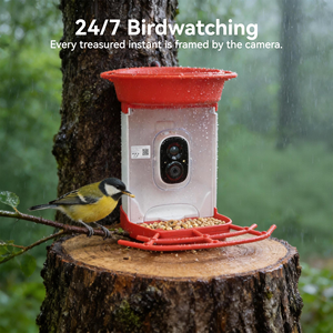 Mangeoire à colibris solaire avancée avec caméra, surveillance sans fil et connectivité multi-appareils pour les amoureux des oiseaux - Product Image 3