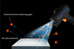 Pistolet à air ionisant antistatique haute performance Tronovo DG25 avec mode lumière pour le teintage des vitres de voiture, l'élimination de l'électricité statique et de la poussière - Product Image 2