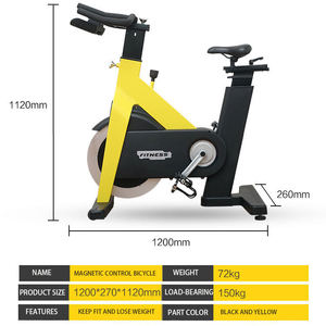 Bicicletas giratorias magnéticas de gimnasio interior comercial de alta calidad para clubes Equipo de fitness de cardio móvil a la venta - Product Image 4