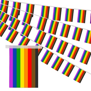 Guirnalda Personalizada <span class=keywords><strong>Philadelphia</strong></span> Pride, 14x21cm, 20 Piezas, 6.5M, 8 Franjas, Bandera LGBT al por Mayor - Product Image 1