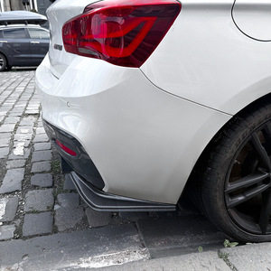 Bmw 1 Series F20 F21 Lci Rear Bumper Spoiler Piano Black Carbon Fiber Texture Adhesive Fitment - Product Image 2