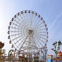 Grande Roue Personnalisée de 50 m avec Spectacle Lumineux LED et Cabines Panoramiques pour l'Attraction Touristique de la Ville