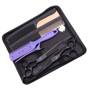 AQIABI Japan taglio capelli inox forbici 5.5 "6" forbici da barbiere affilato pettine per diradamento cesoie A1010 parrucchiere - Product Image 6