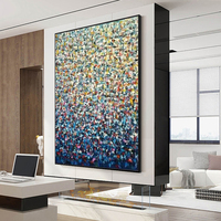Peinture personnalisée grande taille moderne abstraite toile Art mural coloré fait à la main Jackson Pollock peinture à l'huile Art décor maison suspendu