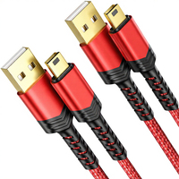 Câble USB pour USB 2.0, type de charge rapide, transfert de données, cordon tressé compatible, microphone bleu