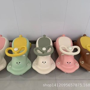 Children's Ride On Car Toy Silent <b>Wheels</b> 2-4 Years Unisex <b>Plastic</b> Rocking Scooter For Kids Omnidirectional Steering - Product Image 2