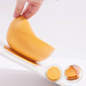 Bocor tahan air ramah lingkungan pola Solid tidak beracun makan hewan peliharaan Set Makanan kelas silikon mangkuk tahan lama sendok kayu untuk kucing - Product Image 2