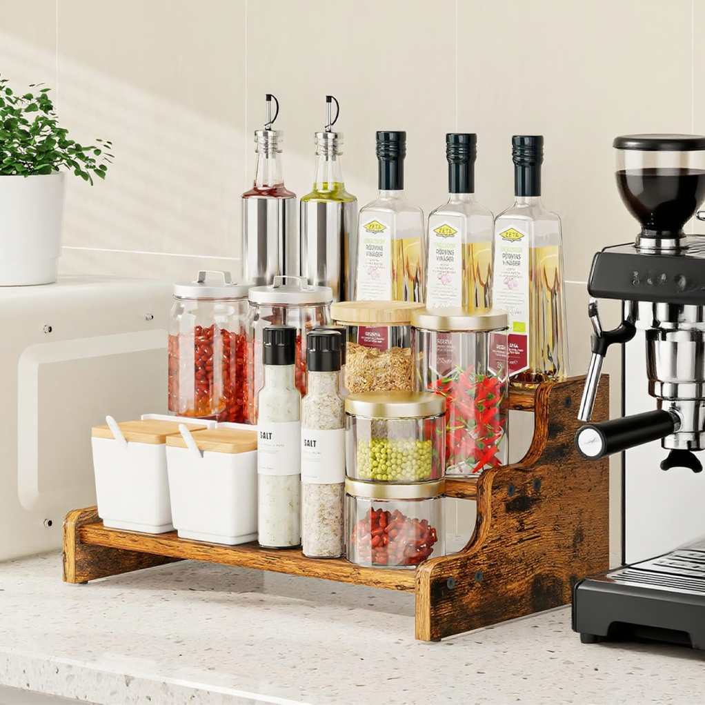 Pantry Innovative Spice Rack Anqtovp Tier Black Cabinet Adjustable