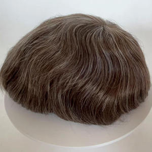 Prótesis Capilar de Encaje Francés con Frente Decolorado y Base de PU para <span class=keywords><strong>Hombre</strong></span>, Venta al por Mayor, Q6 Hair - Product Image 6