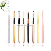 Applicateur de gommage pour les lèvres en métal rétractable portable flexible en usine pinceau de maquillage mini pinceau à lèvres rétractable avec couvercle de capuchon