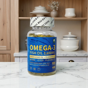 Huile de poisson en gros, capsules d'huile de poisson, 100 unités, à base de plantes, DHA, <span class=keywords><strong>EPA</strong></span>, <span class=keywords><strong>ALA</strong></span> avec CoQ10, vitamine D3, K2, complément alimentaire quotidien unisexe - Product Image 1