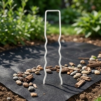 Clous de jardin ondulés en U anti-dérapants, clous de pelouse galvanisés pour l'installation de gazon extérieur