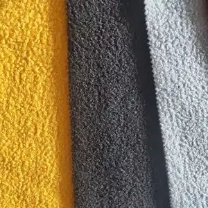 Fabric 100% Polyester 100% Polyester Solid Color Plain Circle Yarn Knitted Terry Polar Fleece Teddy Velvet Fabric For Garment