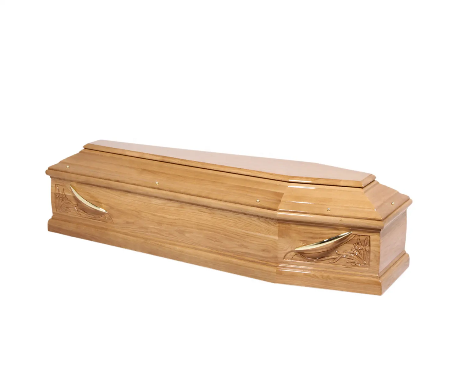 Classic Italian style walnut wood coffin Funeral Solid Wood burial vault combo bed Wood casket and coffin box Cremation coffin