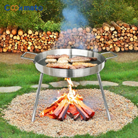 Plaque de cuisson plate en acier inoxydable 304 de 50 cm, poêle à frire pour barbecue, camping en plein air, cuisine de rue
